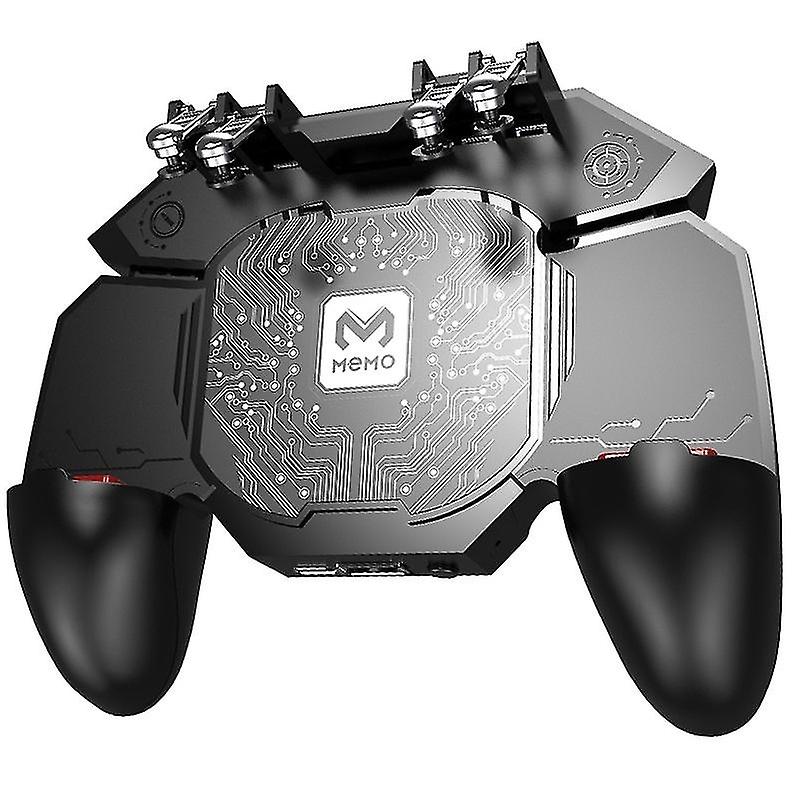 Mobile phone cooling fan game controller handle suitable for Pubg metal 6-finger trigger joystick Dl