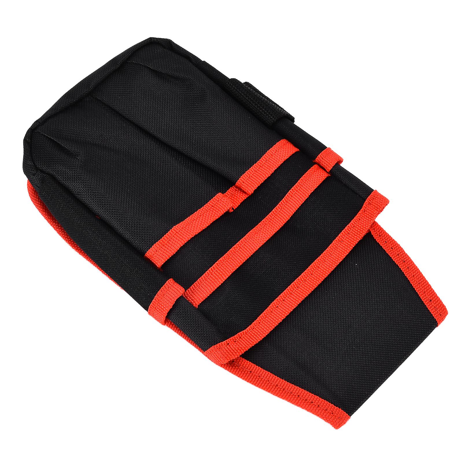Tool Organizer Bag Small Pocket Tool Bag Electricians Organizer Pouch Bag with Waist BeltRed Edge