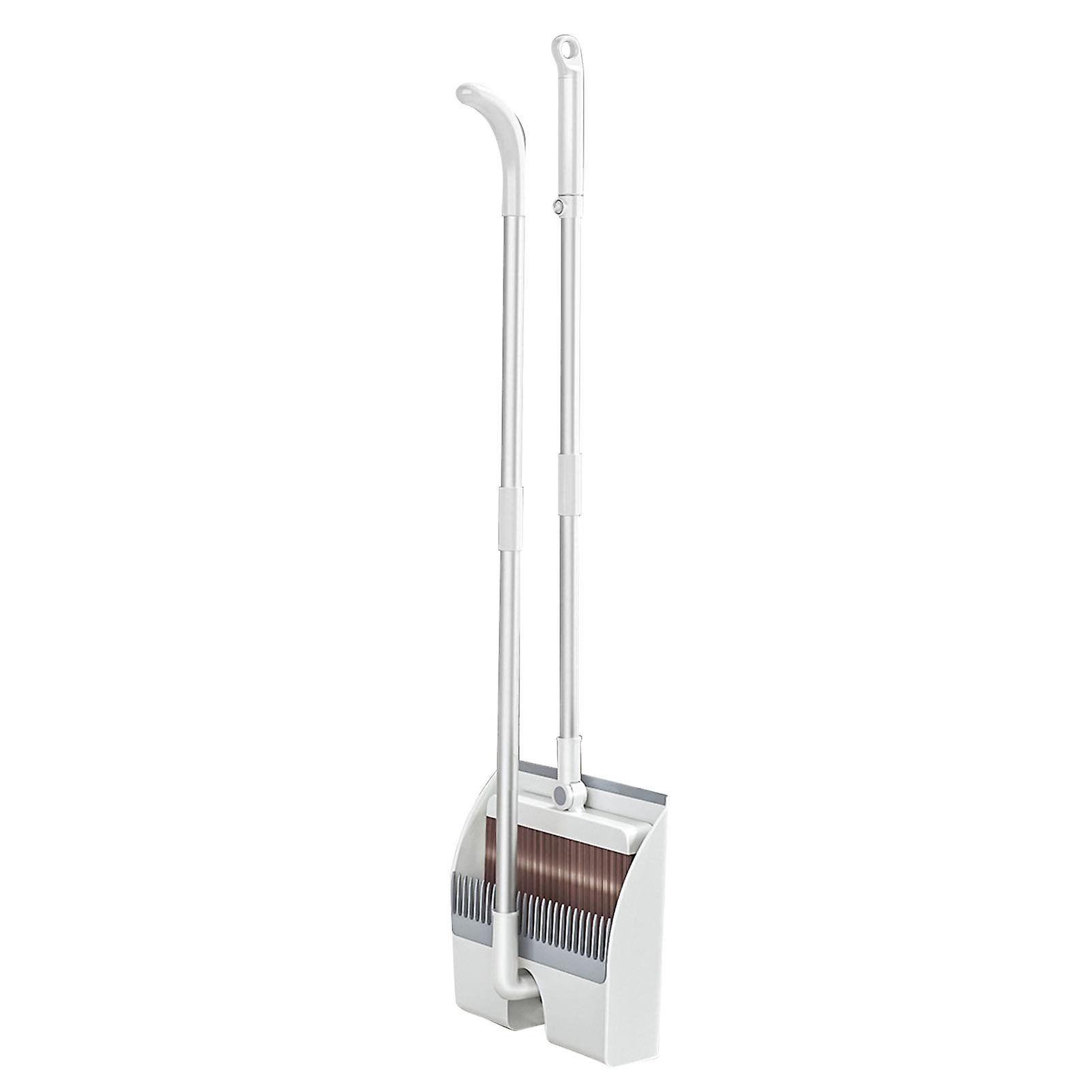 Broom and Dustpan Set Magnetic Long Handle Foldable Stand Up Dust Pan Kitchen Broom for Household