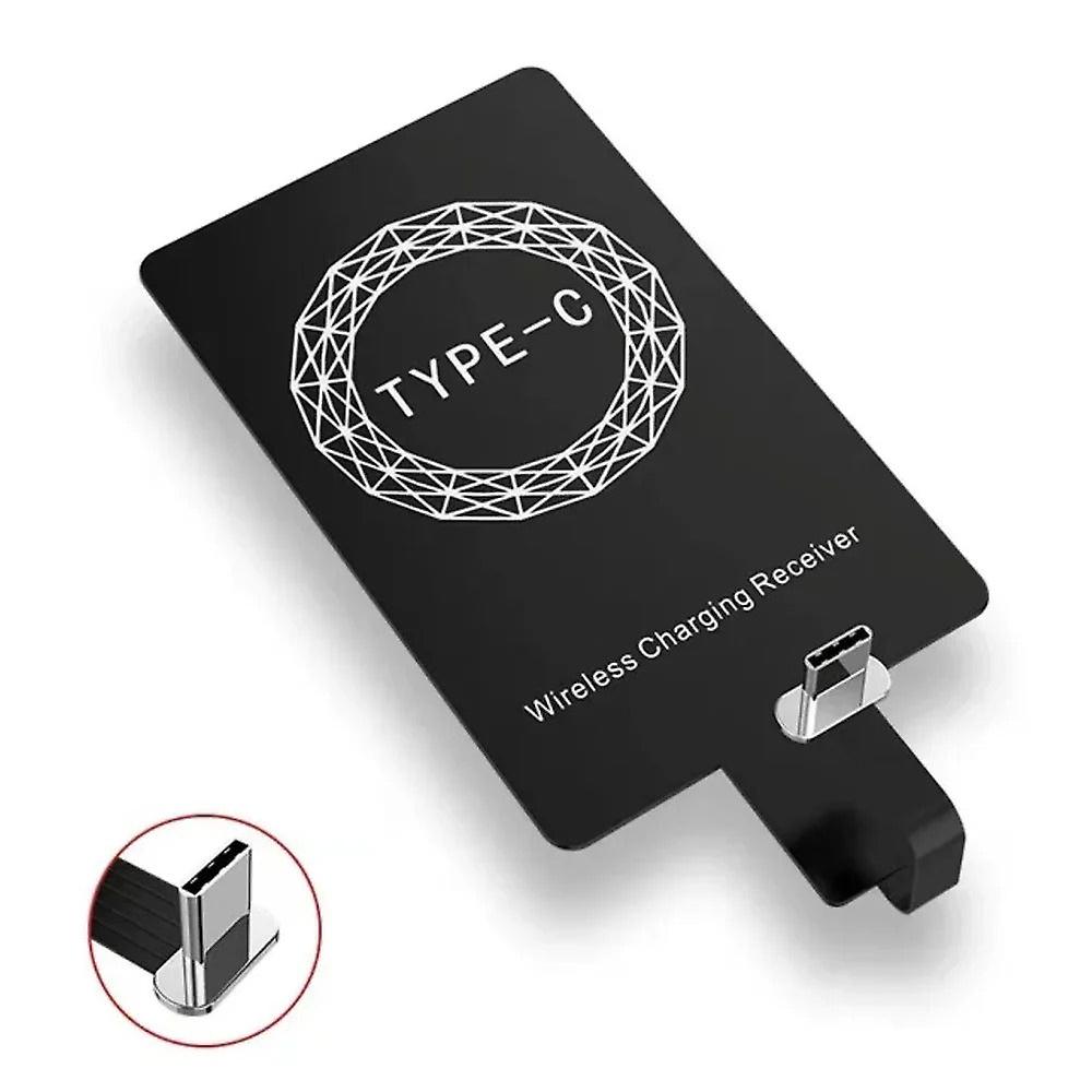Qi Wireless Charger Receiver - Fast Charging Adapter For Iphone 5-7 & Android Phones