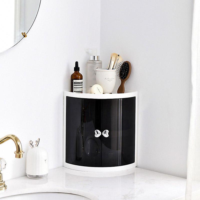 GreenZech Salle de bain créative Étagère d’angle Rack Cuisine Salle de bain Double porte Rangement É