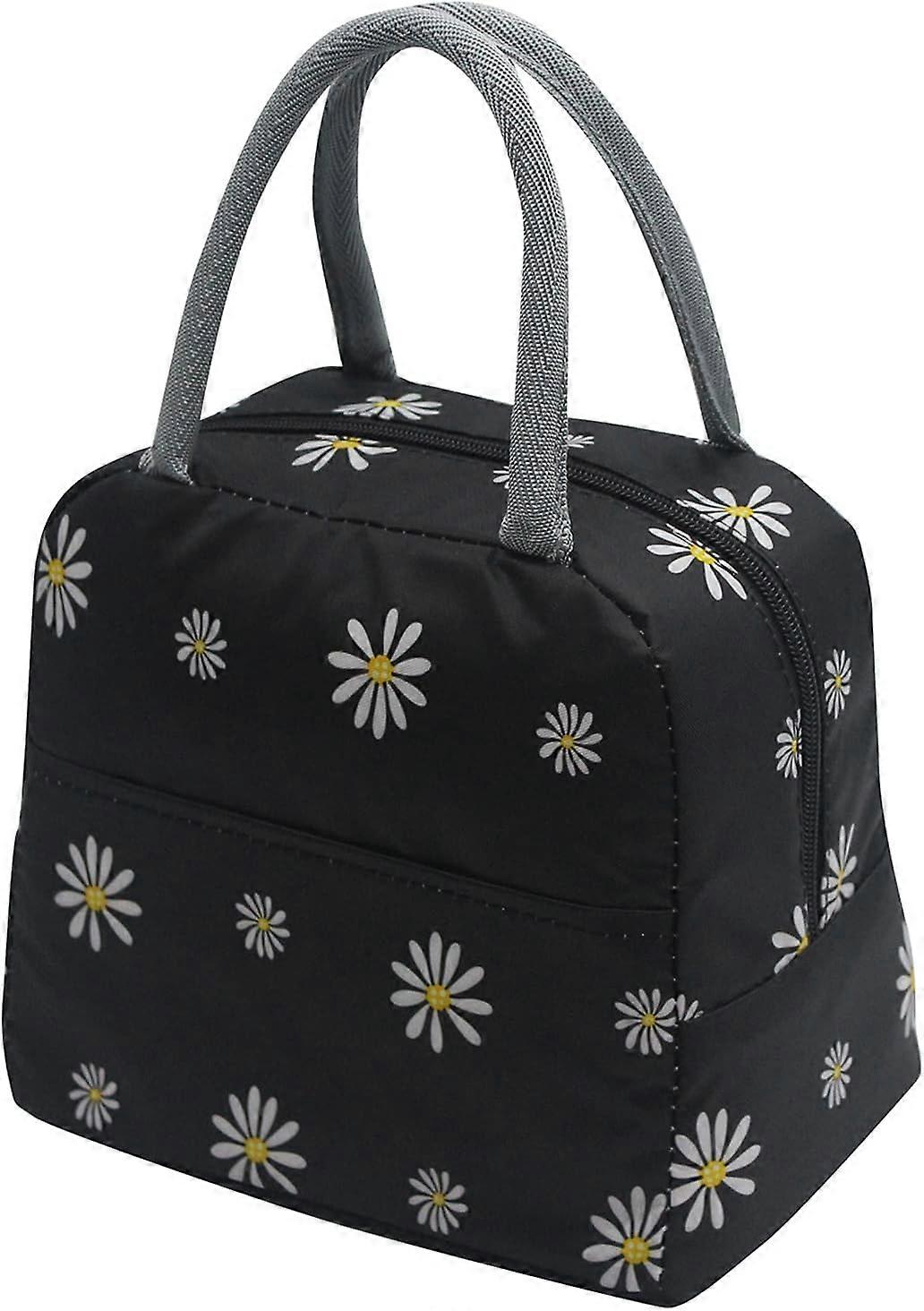 Floral Lunch Bag for Women Girls Work School, Cute Insulated Lunch Tote Bag Reusable Thermal Lunch Containers Meal Prep Lunch Box Organizer Lunch Cool