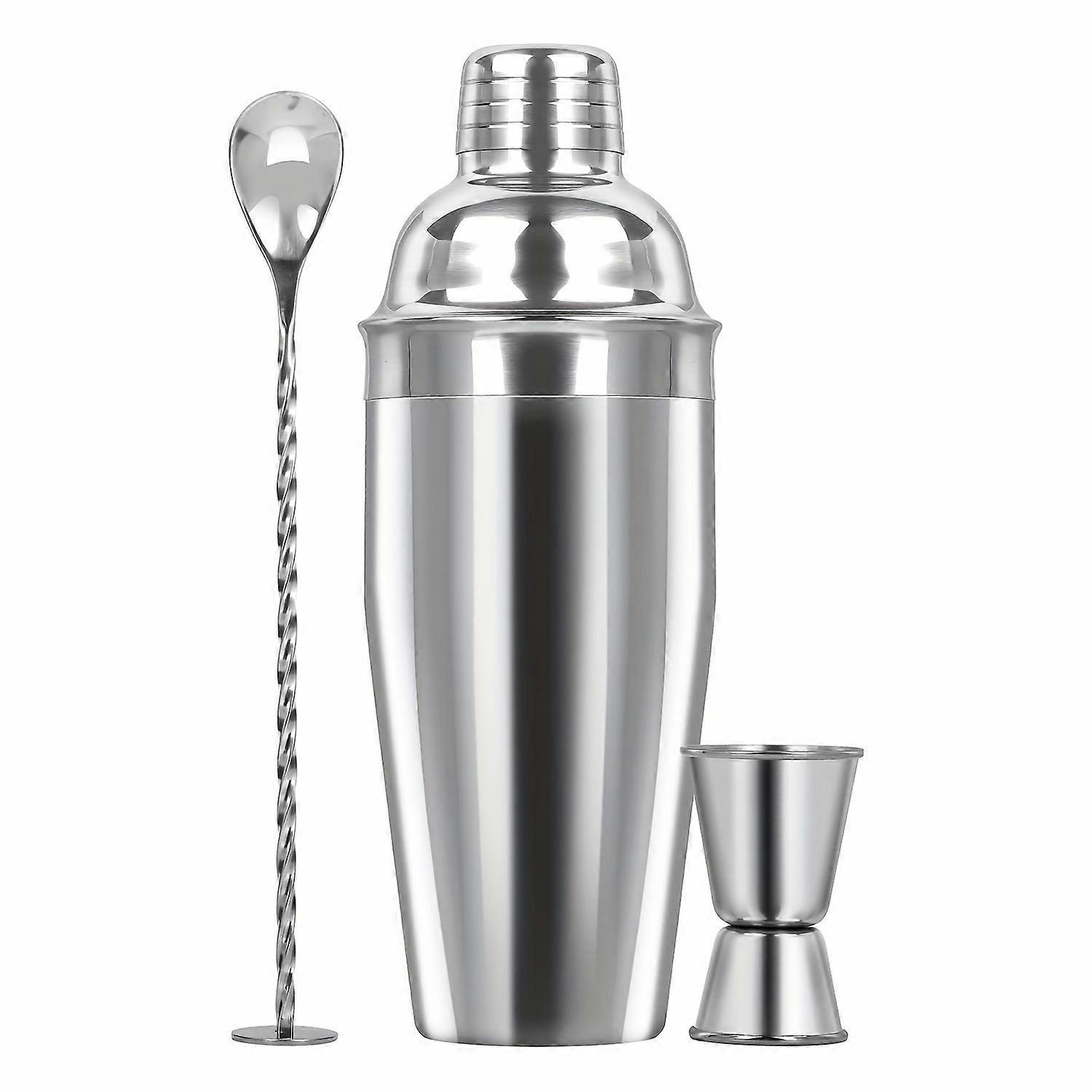1セット、24オンス(約1.5ポンド)ラージカクテルシェーカーセット、ステンレス製マティーニミキサー、ビルトインストレーナー、計量カップとミキシングスプーン、プロフェッショナ