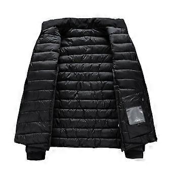 Heren lange jas Herenkleding Heren jassen Kerstcadeau Heren casual gestikte kleur staande kraag ritssluiting lange mouw zak warme vest losse gebreide