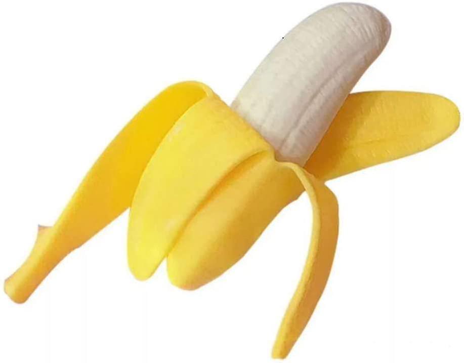 2 jouets de décompression, bananes pelées