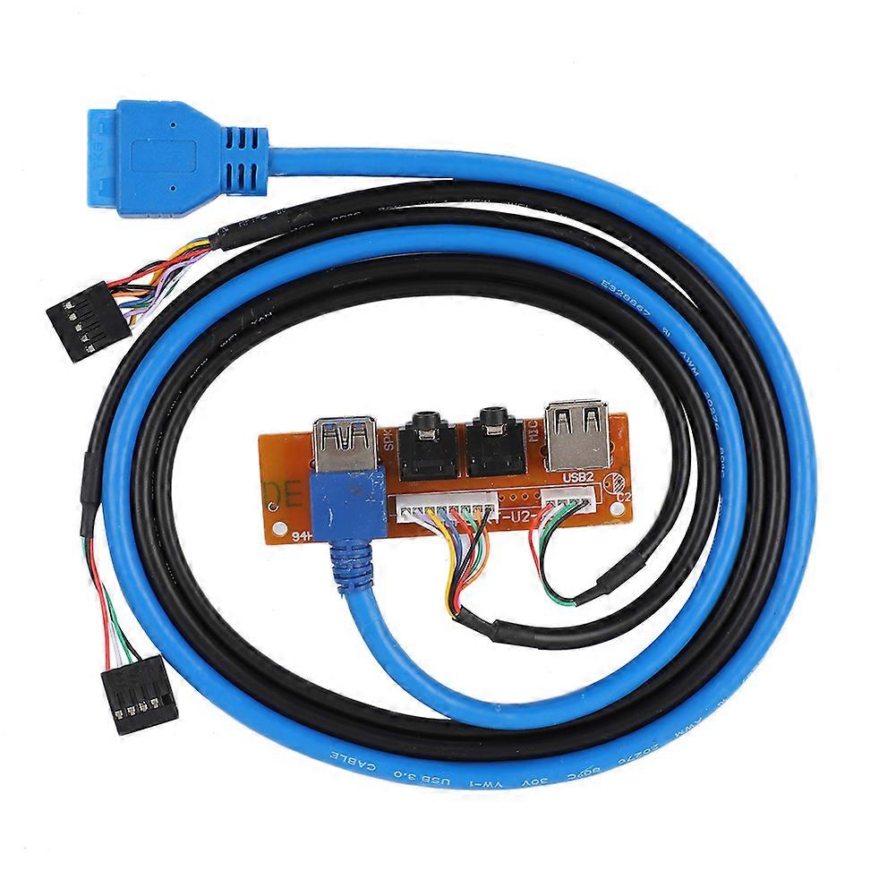 Computer Chassis Case Front Panel Audio Interface Panel USB3.0/2.0 with Cable