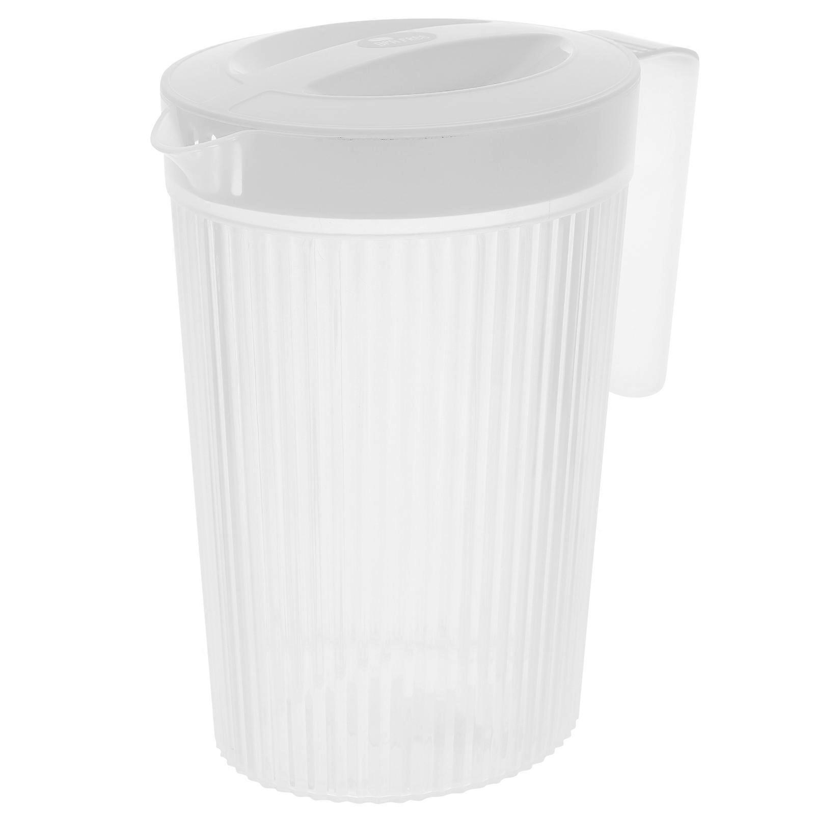 Plastic Water Pitcher with Lid Juice Pitcher Beverage Ice Tea Jug Drinking Water Jug 2L