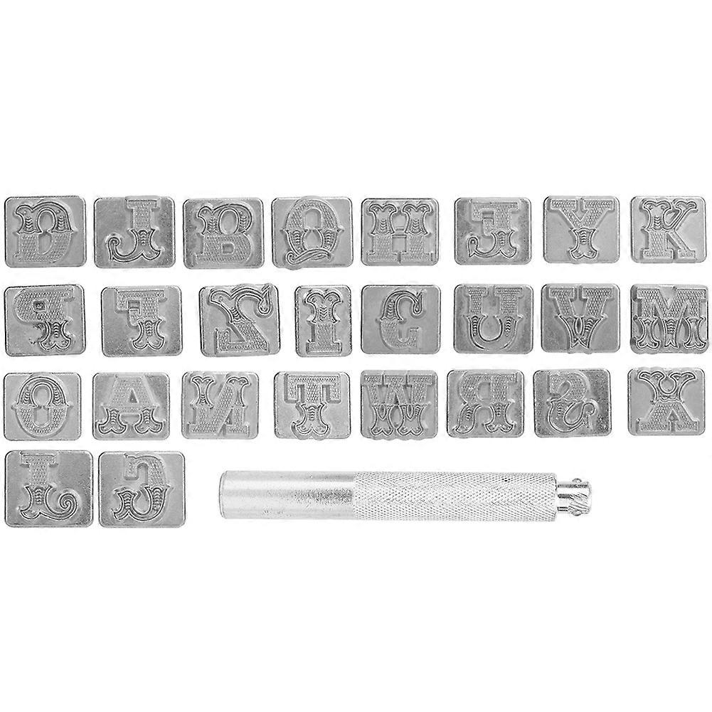 Couro Craft 3/4 polegadas 19mm Art Alphabet Stamp Set A Z Letra maiúscula