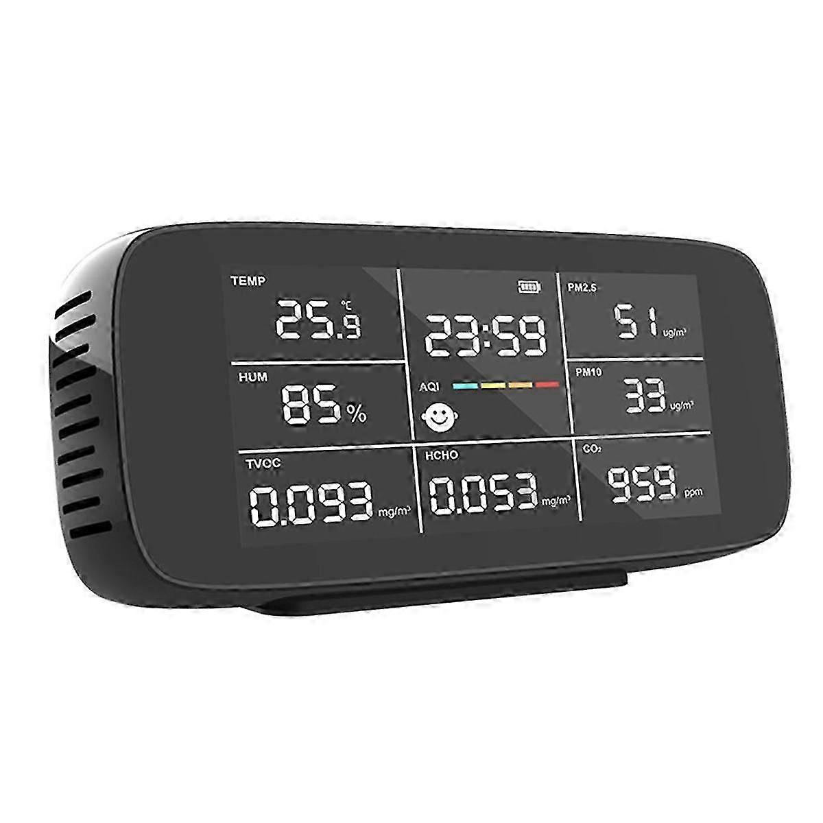 CO2 Carbon Dioxide Detector, Temperature & Relative Humidity, CO2 Meter with Alarm, for Home, Car