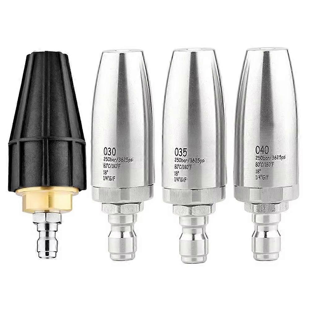 Punte per idropulitrice Ugello turbo Rondella rotante Punte per spruzzatura Ugello per idropulitrice turbo per la pulizia della pressione del calcestruzzo