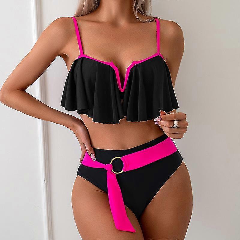 Dames 2-delige badpakken hoog getailleerde Falbala bikini set badmode A1