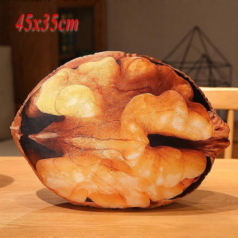 Fsw Simulation Food Pillow Plush Stuffed Nut Pillow Peanut Walnut Chestnut Sofa Floor Cushion Creative Toys Gift Deco