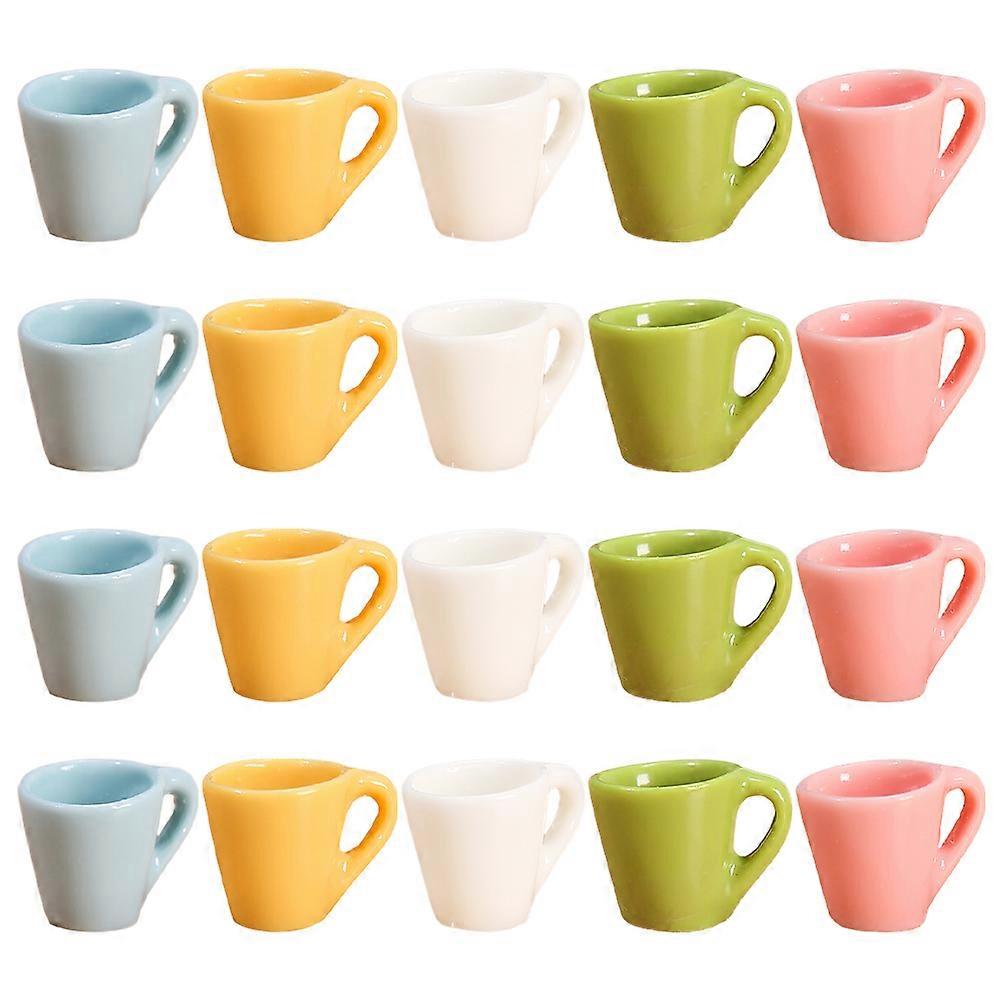 20Pcs Decorative Miniature Cup Water Mug Adornment Simulation Mini Cups