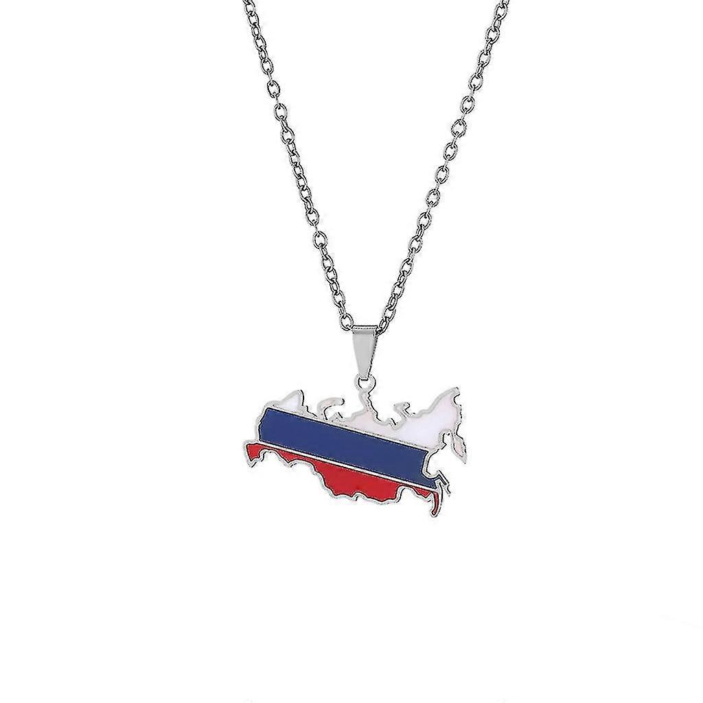 Russie Carte Colliers Pendentif Colliers Russie Drapeau Colliers Bijoux Russes