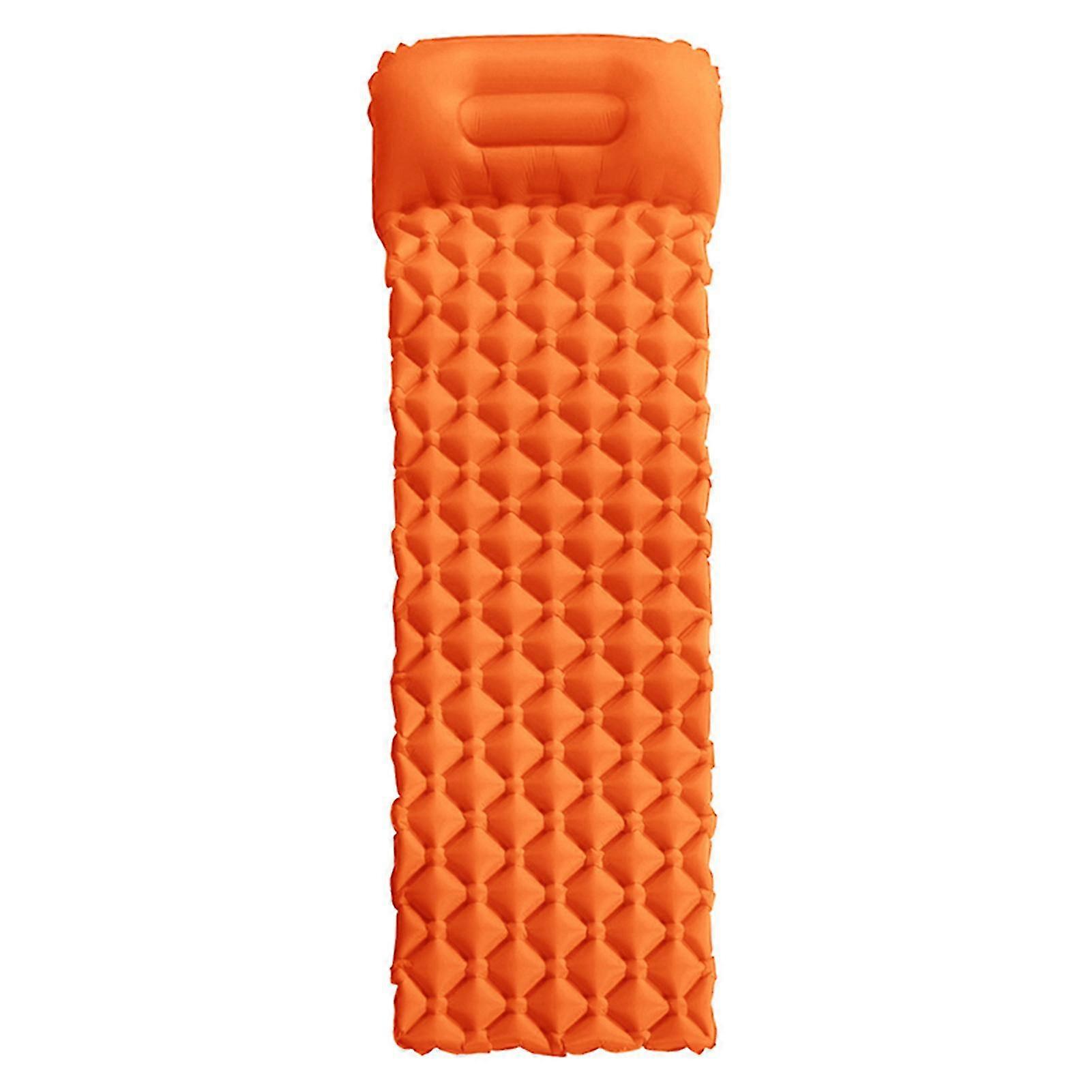 Inflatable Camping Sleeping Pad With Pillow With Storage Bag Quick Inflation Camp