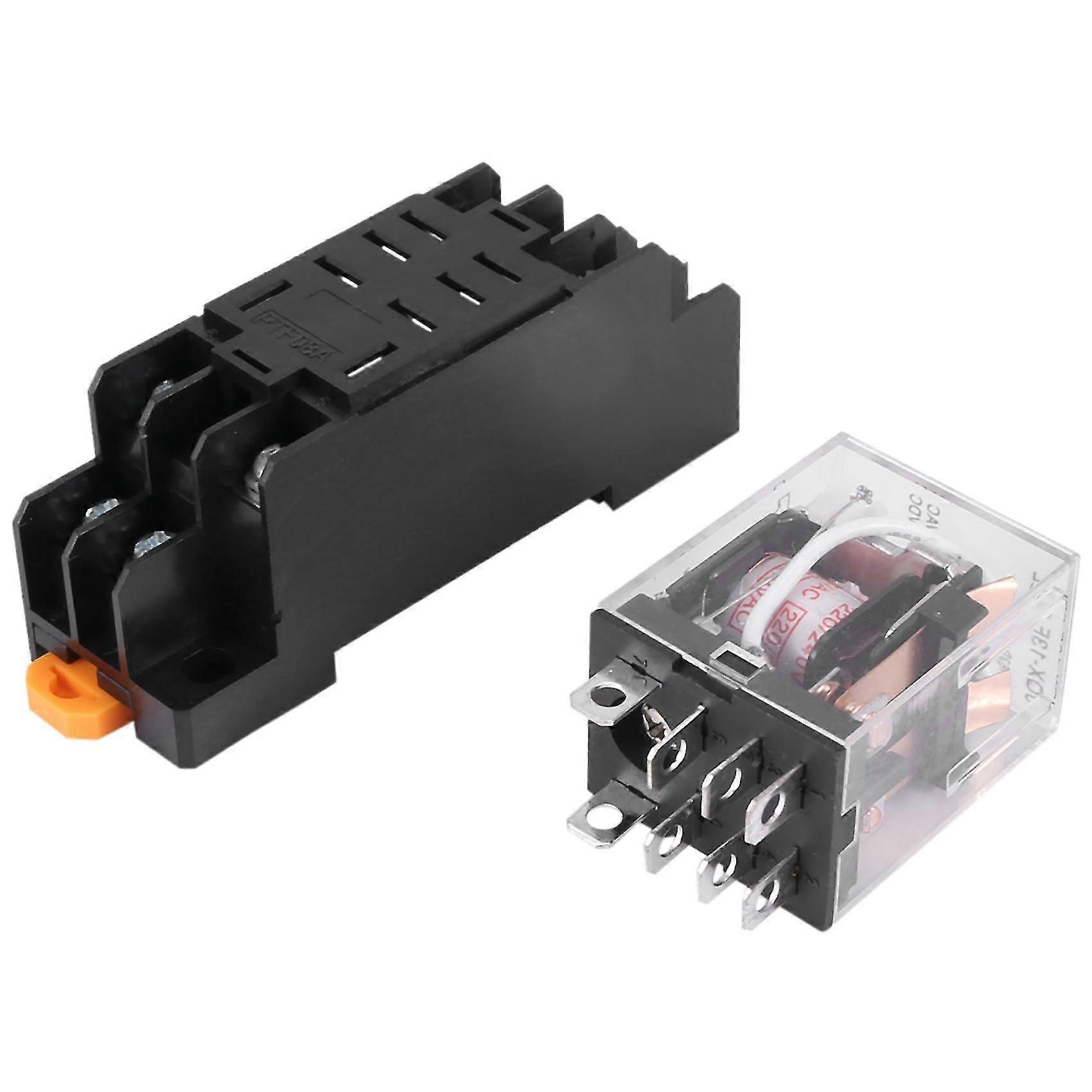 Amico LY2NJ HH62P-L JQX-13F 220V AC Spoel DPDT Vermogensrelais 8 Speld w PTF08A Contactdoos