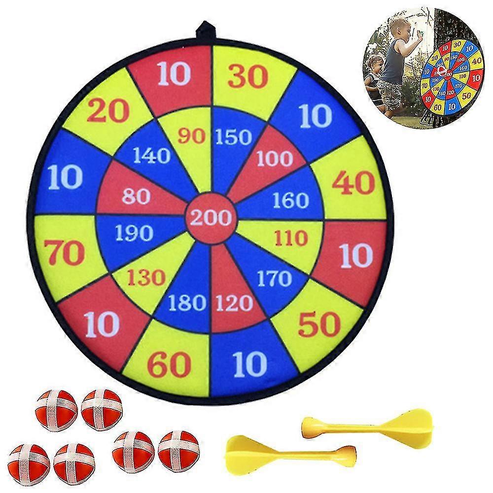 1 Set Kids Game Dart Board Set, Large Fabric Dartboard,6 Sticky Balls