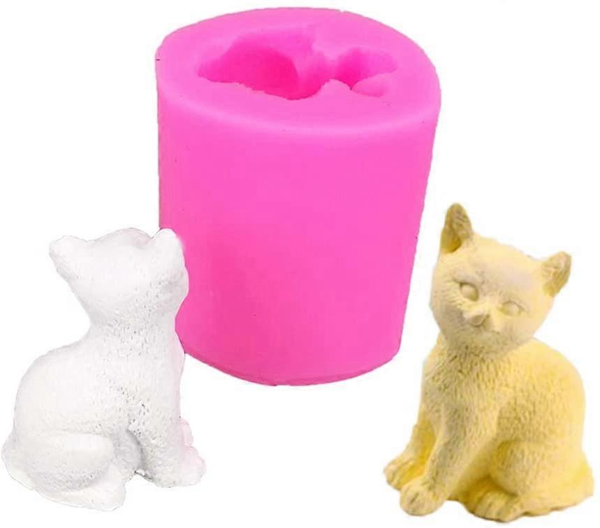 3D هريرة سيليكون العفن الصابون DIY شمعة العفن ، سيليكون العفن لشمعة صب ، الايبوكسي اليد