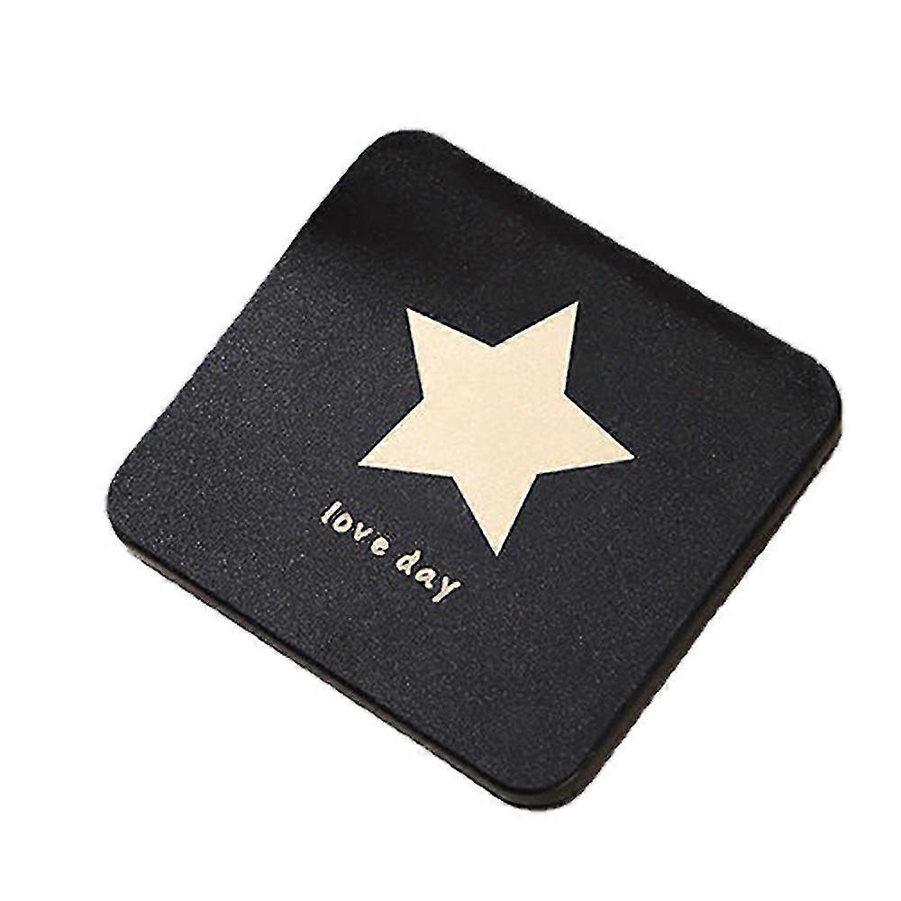 Compact Travel Makeup Magnifying Mirror Small Portable Folding Mirror With Handheld And Easy To Carry Black