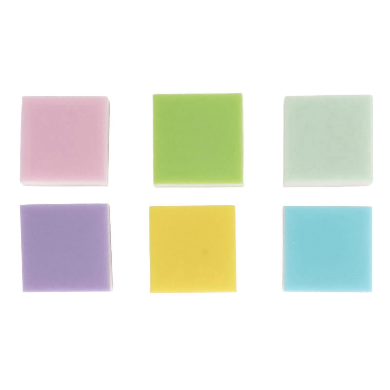 6Pcs Carving Blocks Assorted Color Clear Printing Delicate Texture Stamp Carving Blocks for DIY Printing Craft