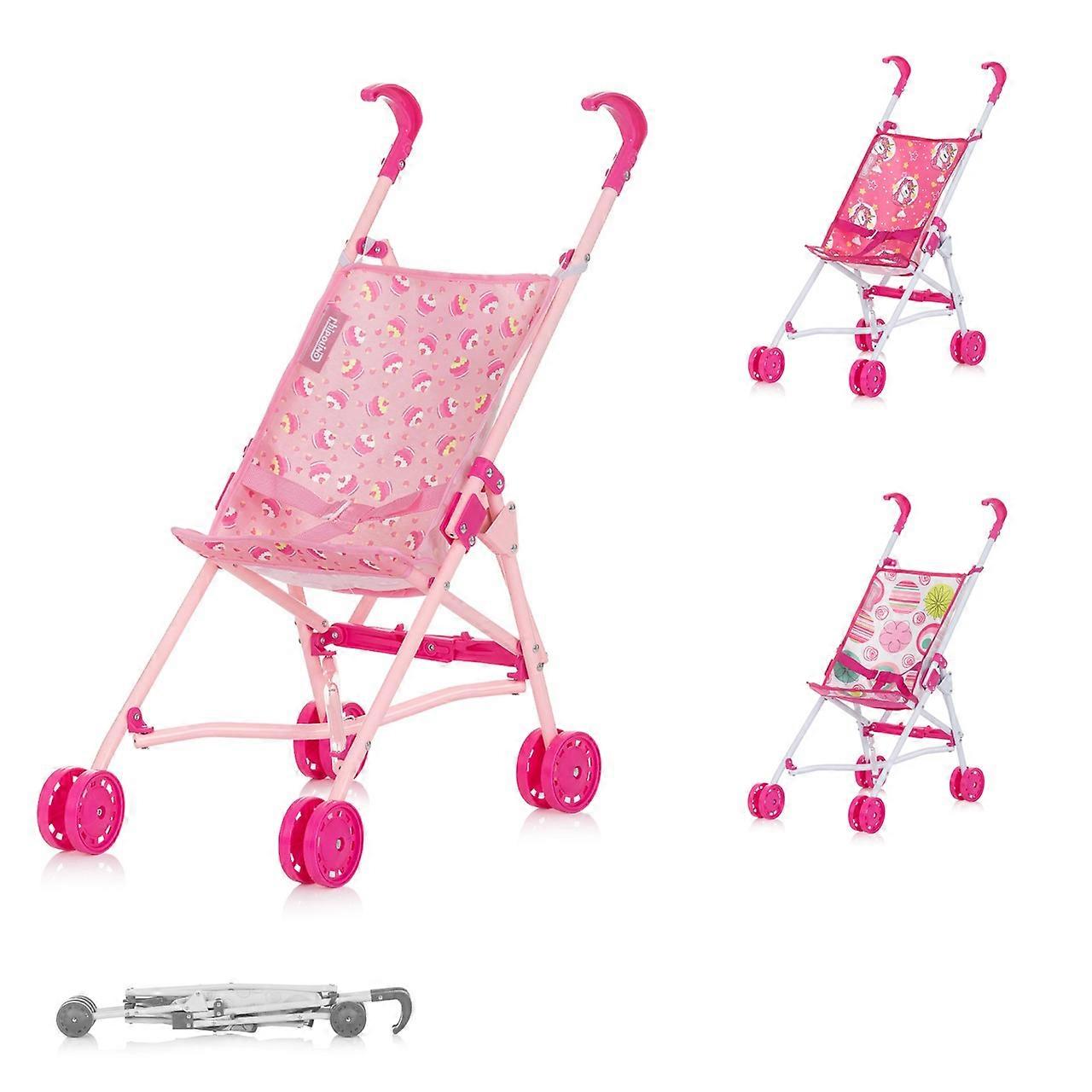 Chipolino Puppenbuggy Lily klappbar, Doppelräder, ab 3 Jahren, Schiebehöhe 57 cm