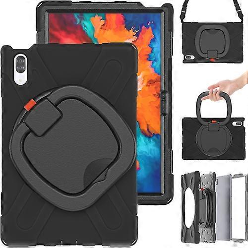 For Lenovo Tab P11 Pro TB-J706F / Xiaoxin Pad Pro Silicone + PC Protective Case with Holder/Shoulder Strap
