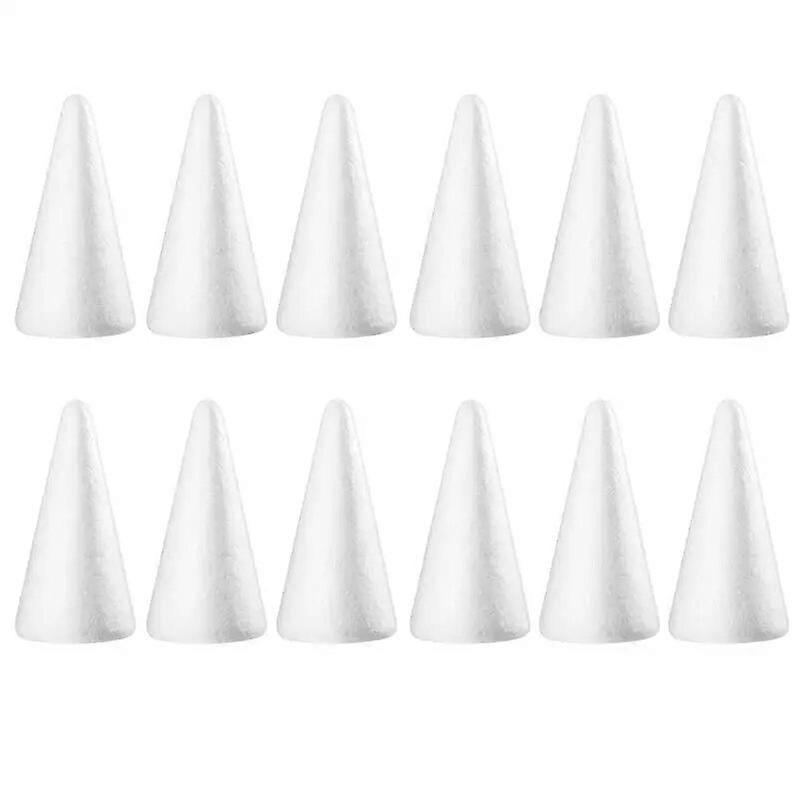 12 Pcs Tower Cones Bulk Cone Crafts Polystyrene Cone Shapes Small Cones