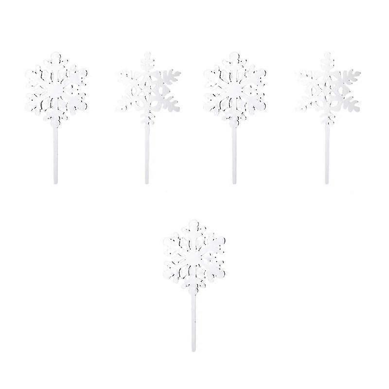 20pcs Snowflake Shaped Cake Topper