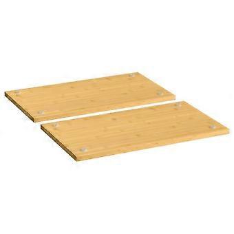 Kocherdeckel 2 Stück 50x28x1,5 cm Bambus