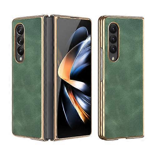 עבור נרתיק טלפון מתקפל מעור כבש Samsung Galaxy Z Fold4 Electroplated