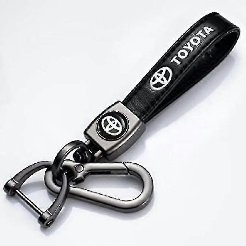 Chaveiro de couro gancho pingente de chave com logotipo da marca do carro Spring Buckle Ring compatível