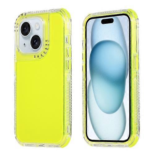 For iPhone 15 Dreamland 3 in 1 Clear Color Transparent Frame PC + TPU Mobile Phone Case