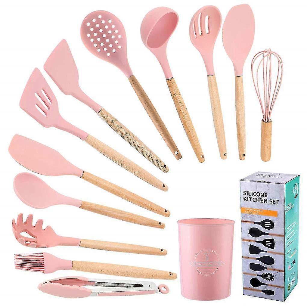 13pcs Kitchenware Set Silicone Pink Household Cooking
