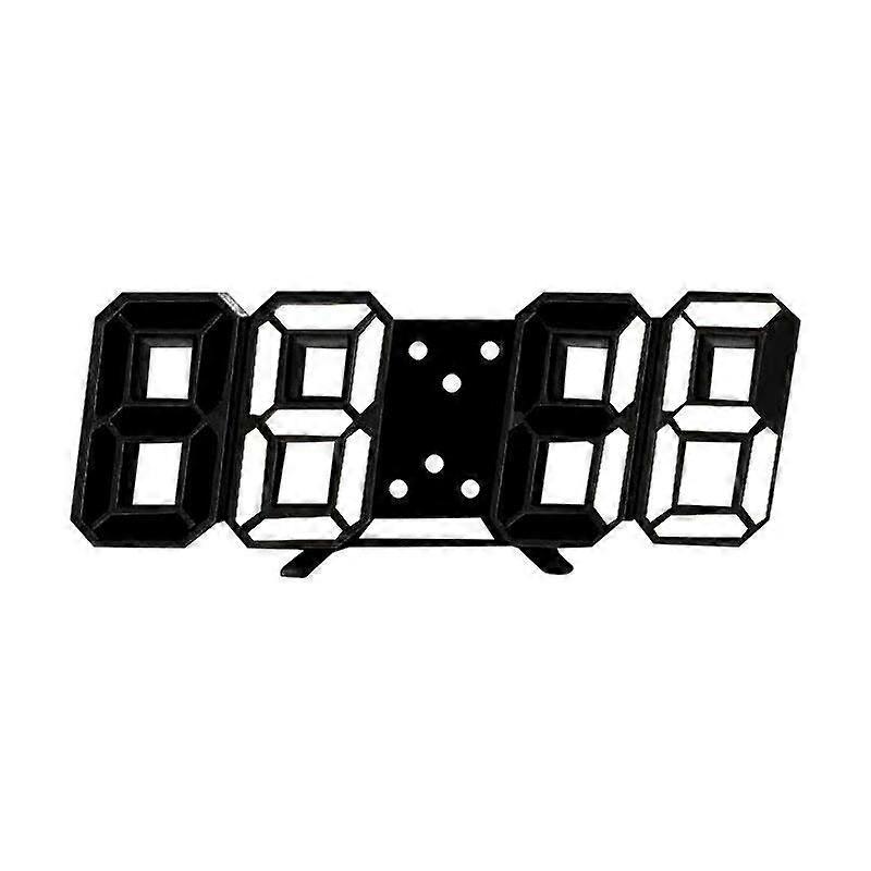 3d Digital Alarm Clock Wall Led Number Time Clock With USB