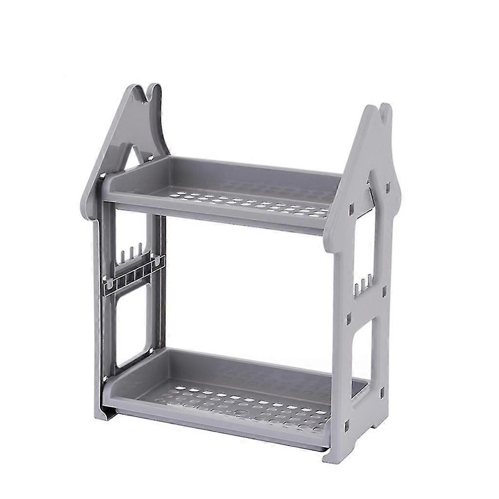 Small House Rack Kitchen Countertop Two-layer Spice Rack Desktop Storage Rack