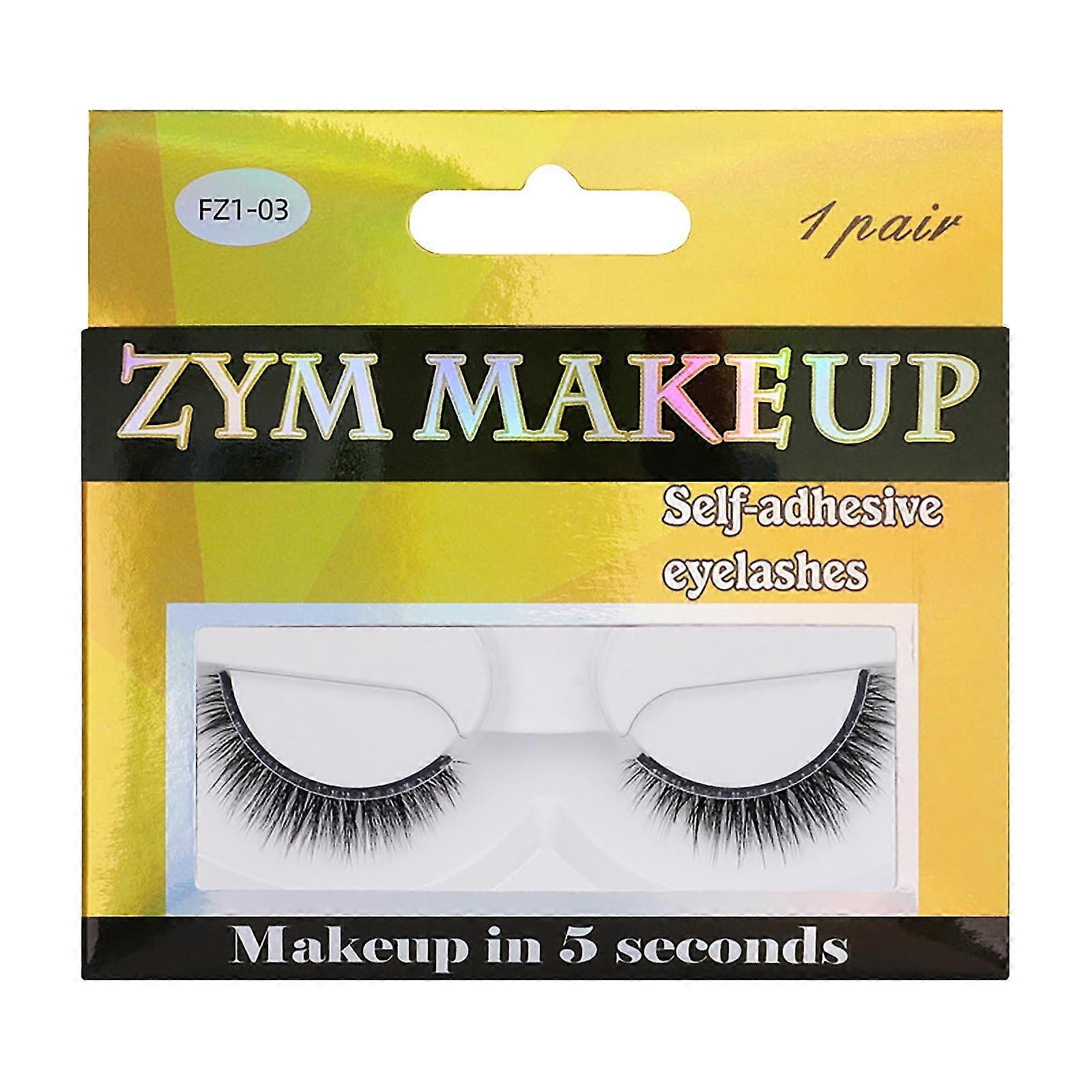 Selfadhesive False Eyelashes Gluefree Natural 3d Selfadhesive Eyelashes