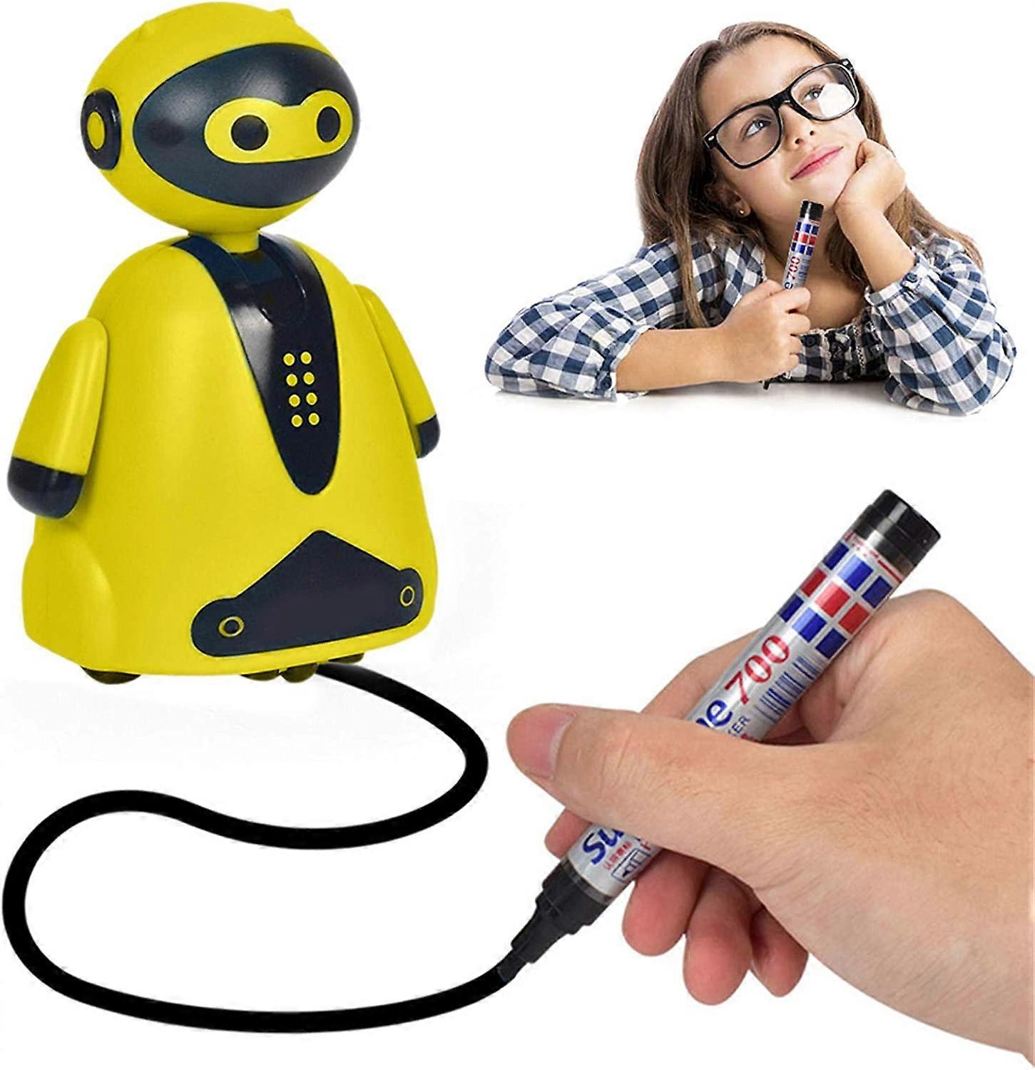 Smart Pen Tracing Robot Magic Inductive Robot Toy  Children s Inductive Drawbot Toy  Follow Every Drawing Line Magic Pen Toy Smart Pen Tracing Robot f