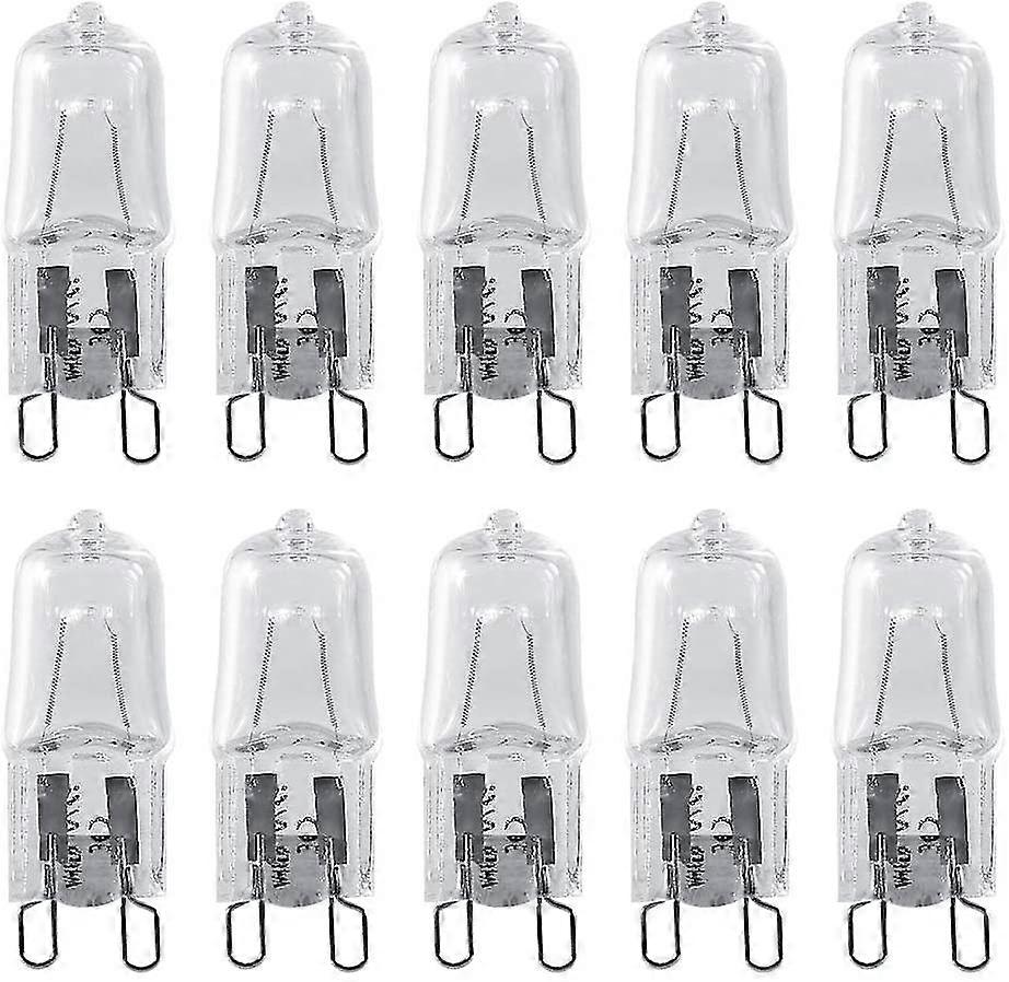 10pcs Bi Pin G9 Halogen Light Bulb, G9 Base Halogen Light 120v 40w Warm White Home Lighting Replacement