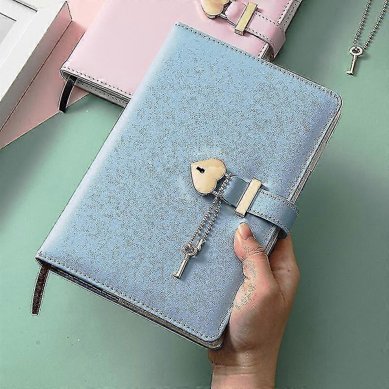 Password Notebook With Lock, Creative Heart-shaped Lock Cute Girl Diary