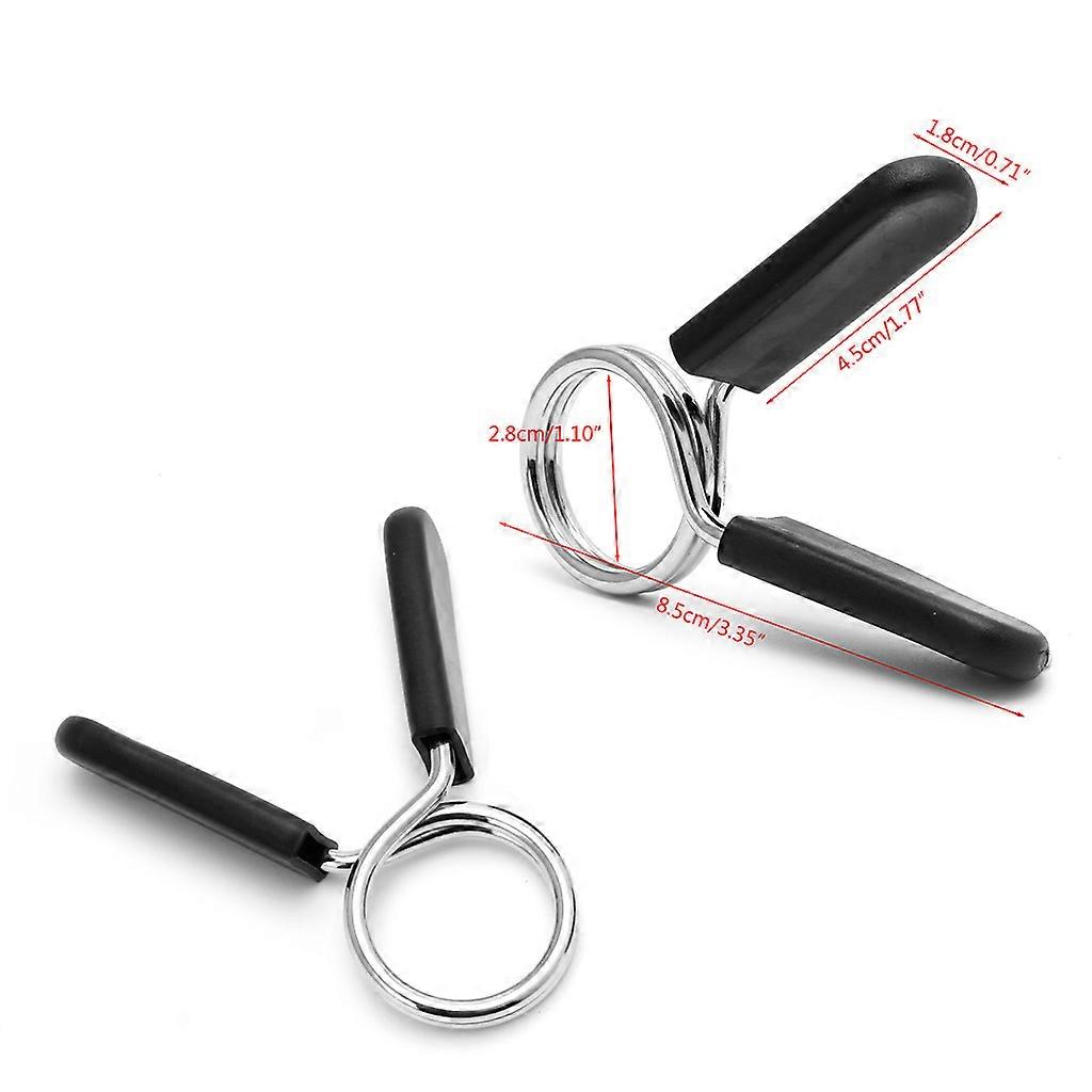 Dumbbell Lock Clamp Spring Collar Clips 28mm Barbell Gym Weight Lifting Bar