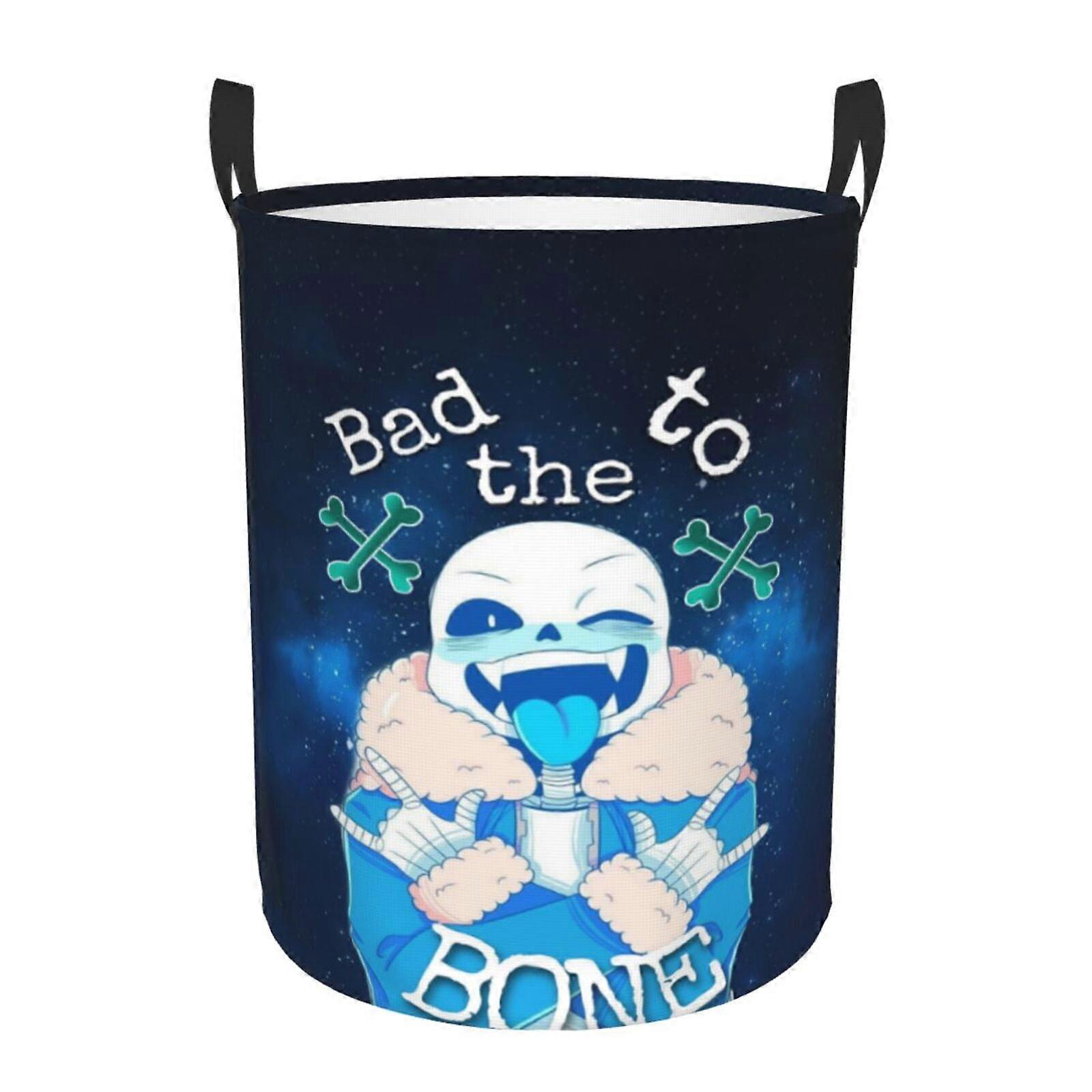 Undertale Sans 3D Grafische Vlam Wasmand Brand Vlam Kleding Hamper Opslag Met Handvat-SYS28926