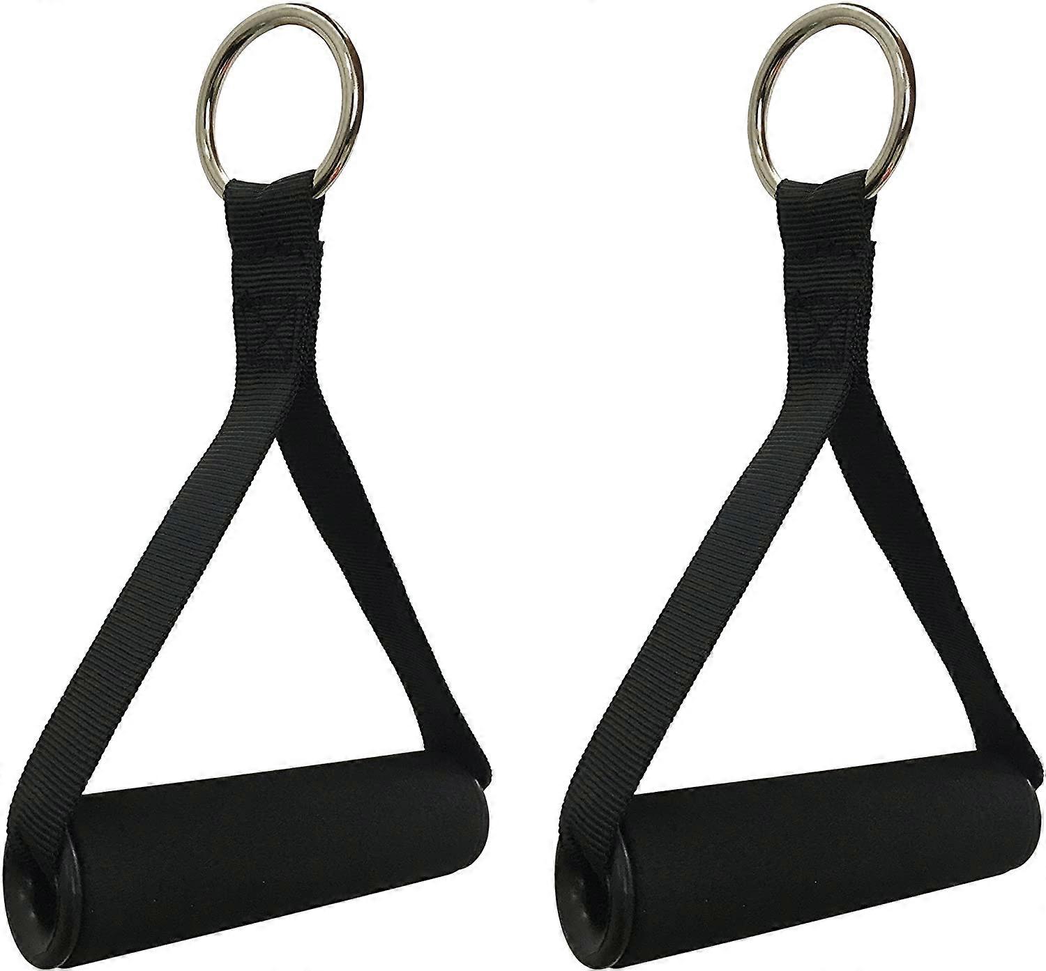 Resistance Band Handle Heavy Duty Cable Machine Attachment with ABS Core, Strong Nylon Webbing, and Seamless Steel O ring