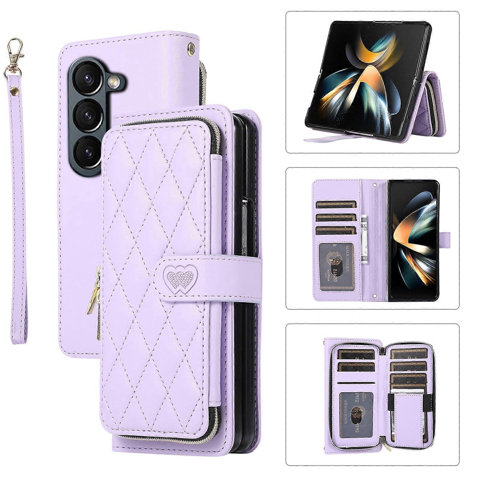 Zipper Wallet Leather Case For Samsung Galaxy Z Fold5