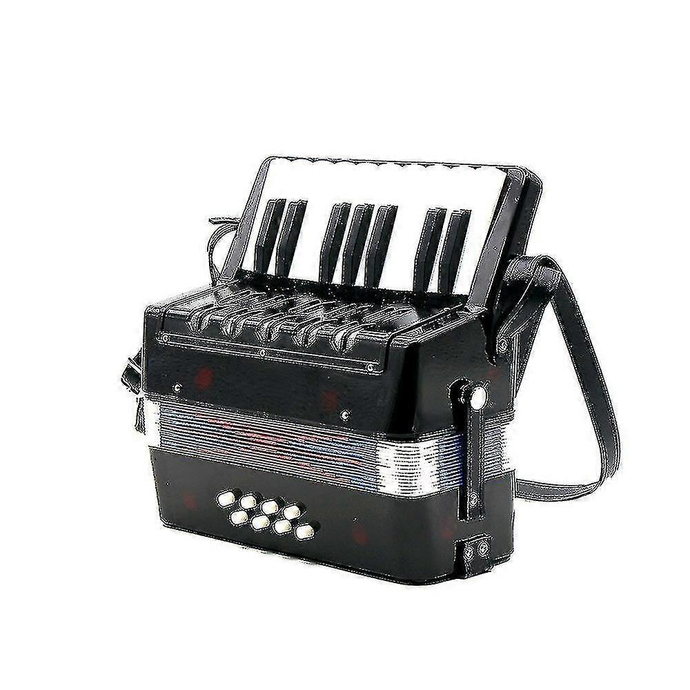 Mini Small Accordion 17-key 8 Bass Accordion Kids Educational Musical Instrument Rhythm Band Toy With An Strap--