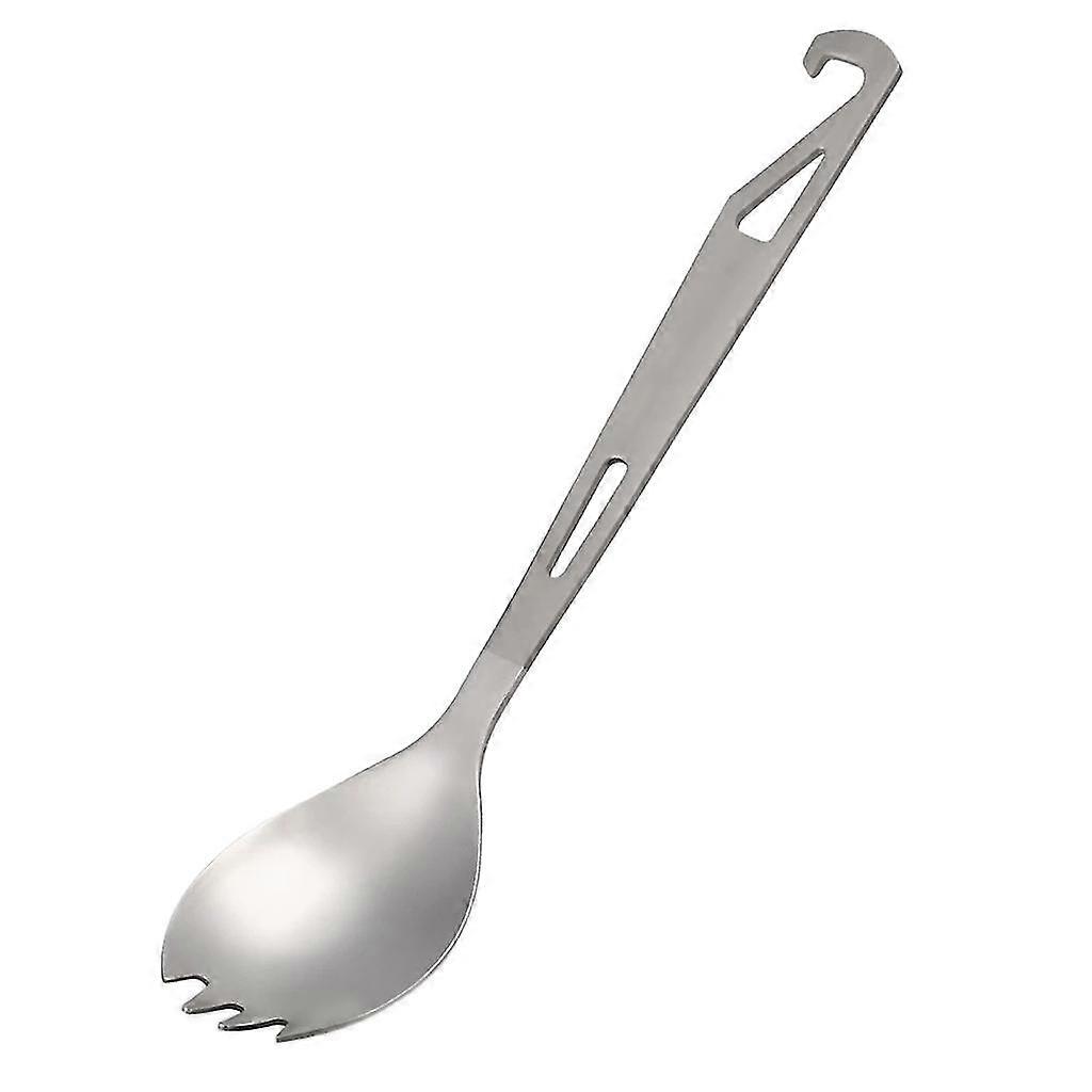 For Titanium Spork Camping Tableware Spoon Fork With Bottle Opener For Travel Pi