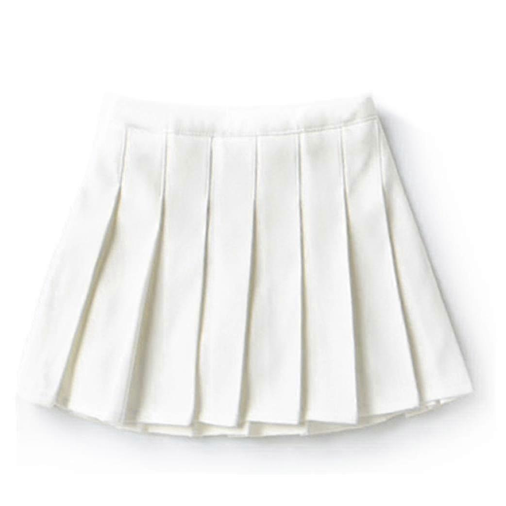Bedetter Girls High Waisted Pleated Zip Tennis Style Skater Mini Skirt (kids)