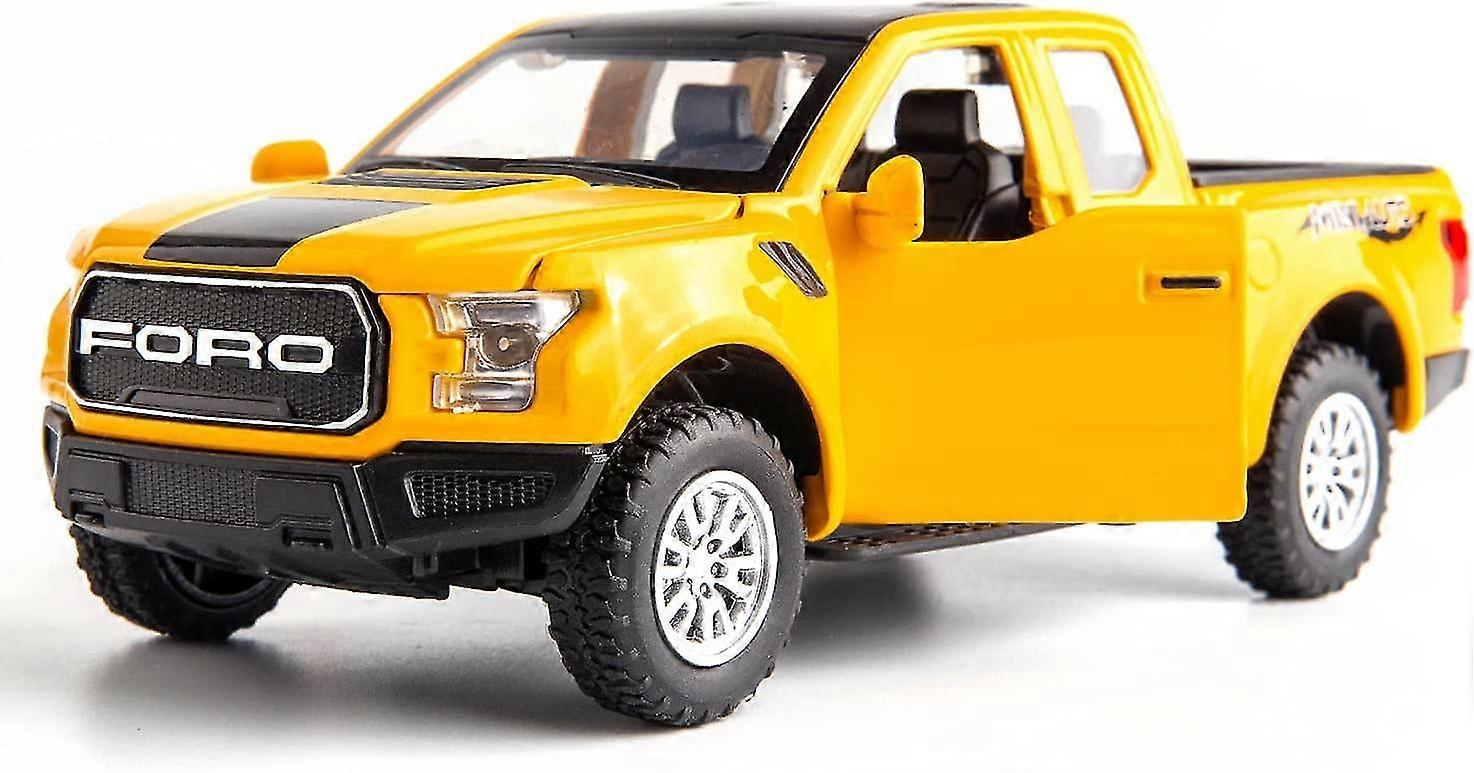 Compatible For 1:32 Ford Raptor F150 Pickup Truck Car Model Pull Back Car With Sound And Light For Kids Boy Girl