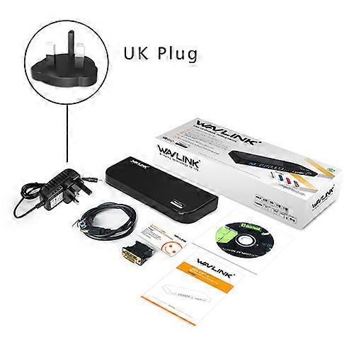 Estación de acoplamiento universal para computadora portátil USB 3.0 Soporte de video dual Dvi/HDMI/VGA a 2048X1152 Gráficos externos Ethernet 6 puertos