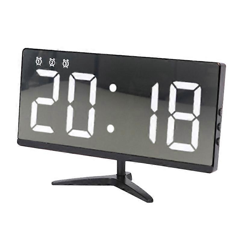 LED Digital Children's Electronic Alarm Clock Mirror Temperature Clock With Snooze Function Desk Clock