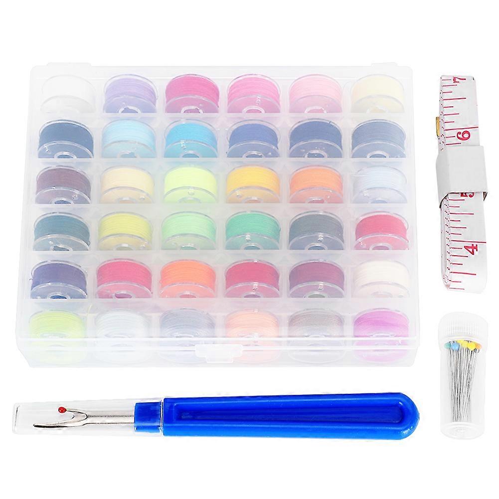 Bobina con Filo Trasparente Bobina Cucire Ricamo Macchina Accessori 36 Set di Colori